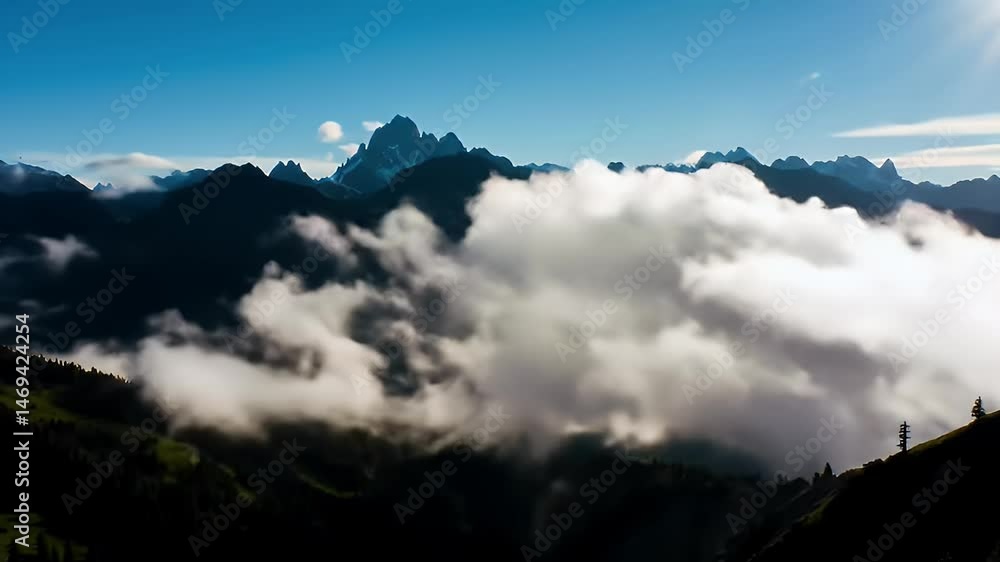 Misty mountain range Misty mountain range