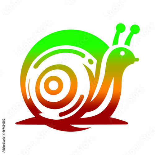 Cartoon Snail with a Gradient Shell