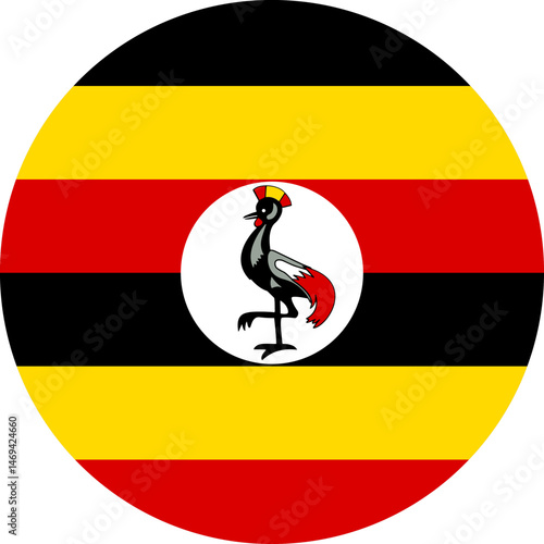 Free Download Uganda flag illustrator national of round - GFXLoad