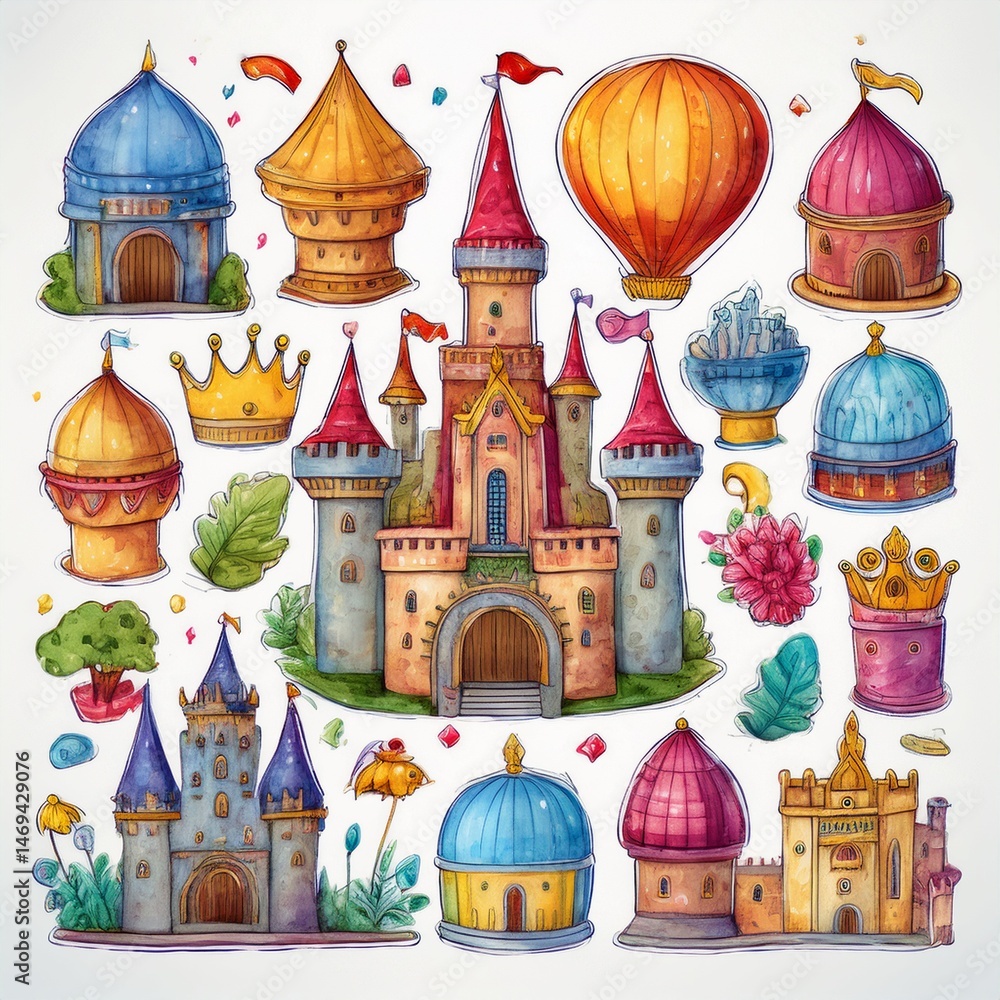 vector illustration of castle