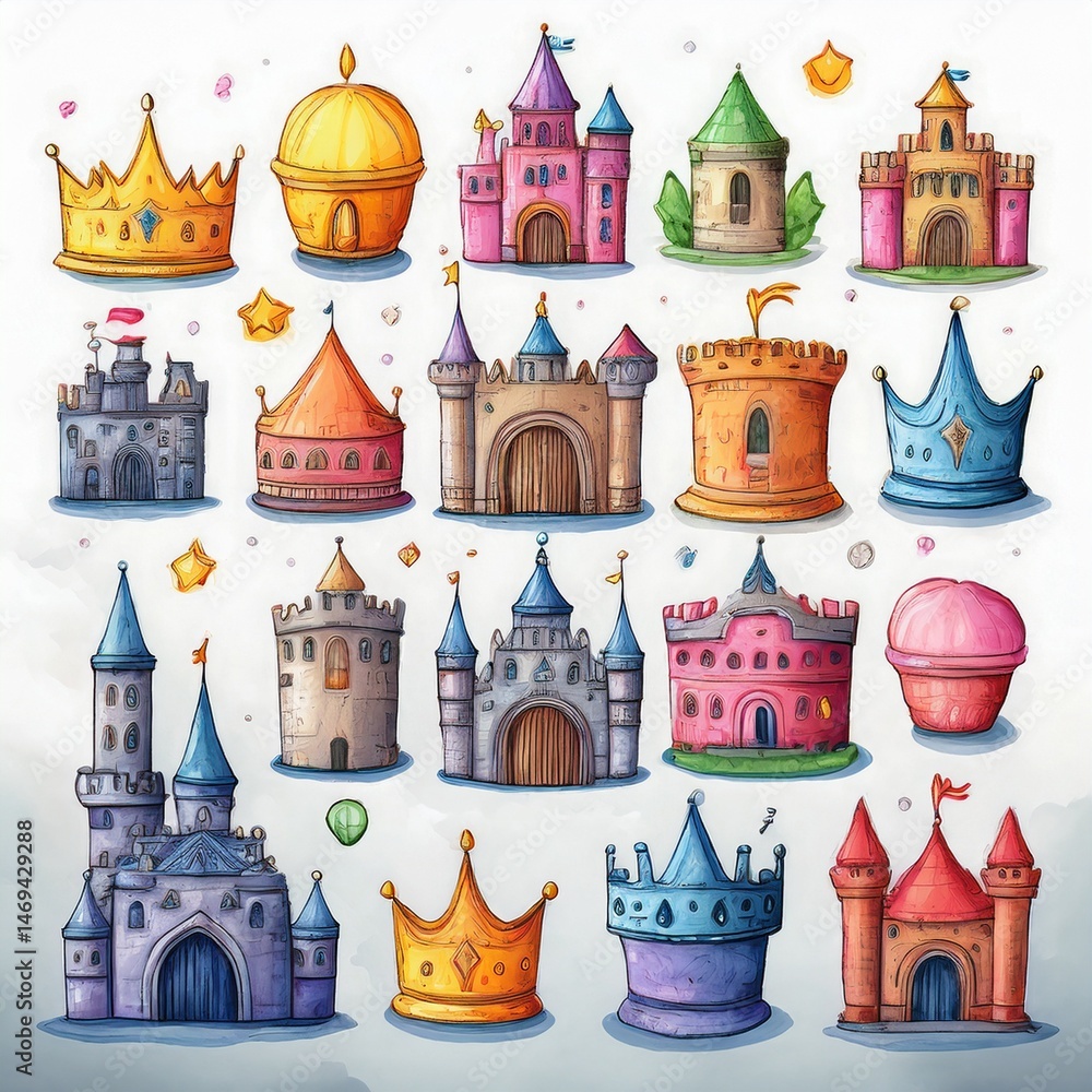 vector illustration of castle