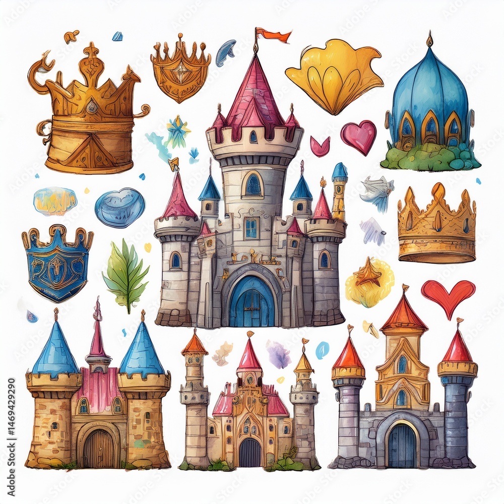 vector illustration of castle