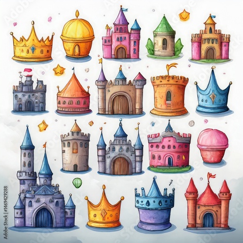 Obraz na płótnie vector illustration of castle w salonie
