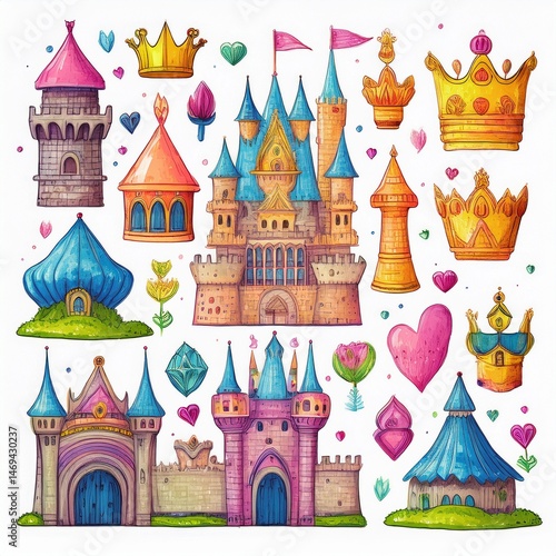 vector illustration of castle