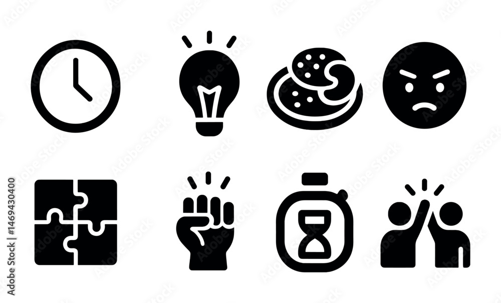 Communication and interaction icons set – solid, filled, dialogue and teamwork symbols Communication and interaction icons set – solid, filled, dialogue and teamwork symbols