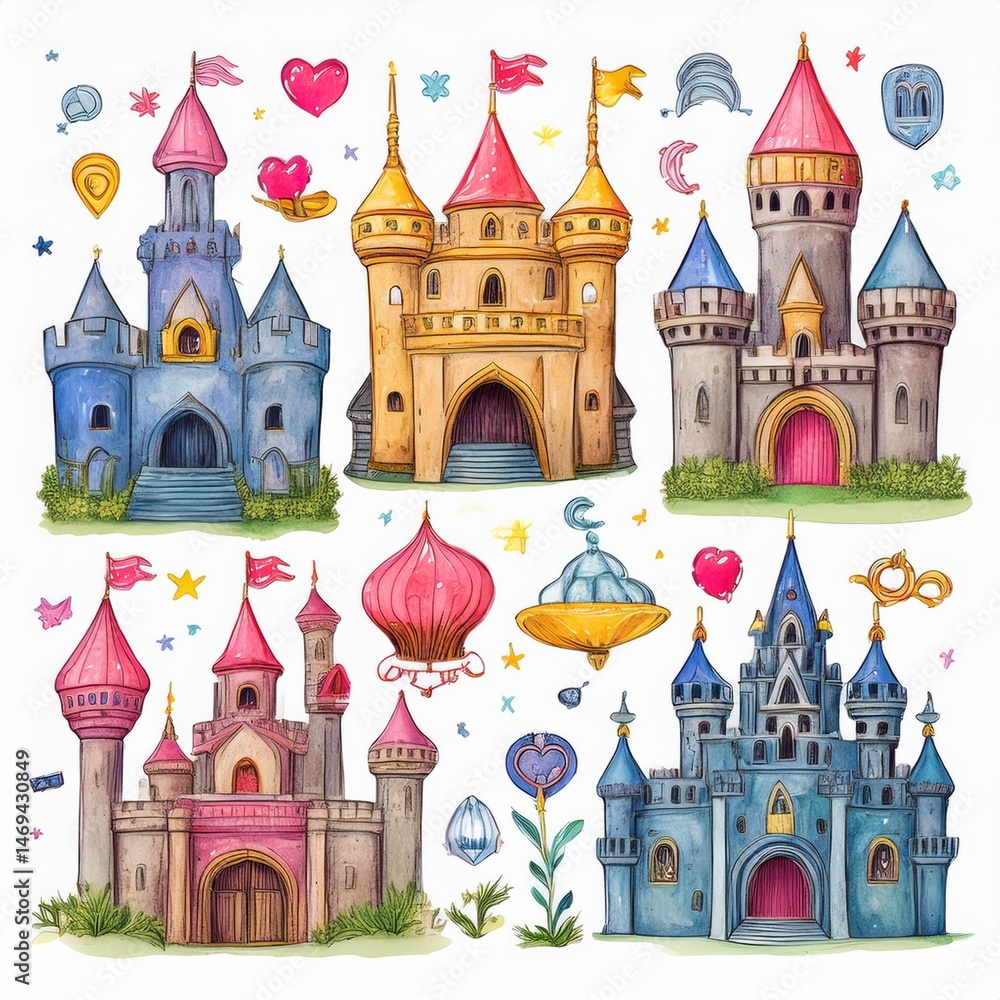 vector illustration of castle