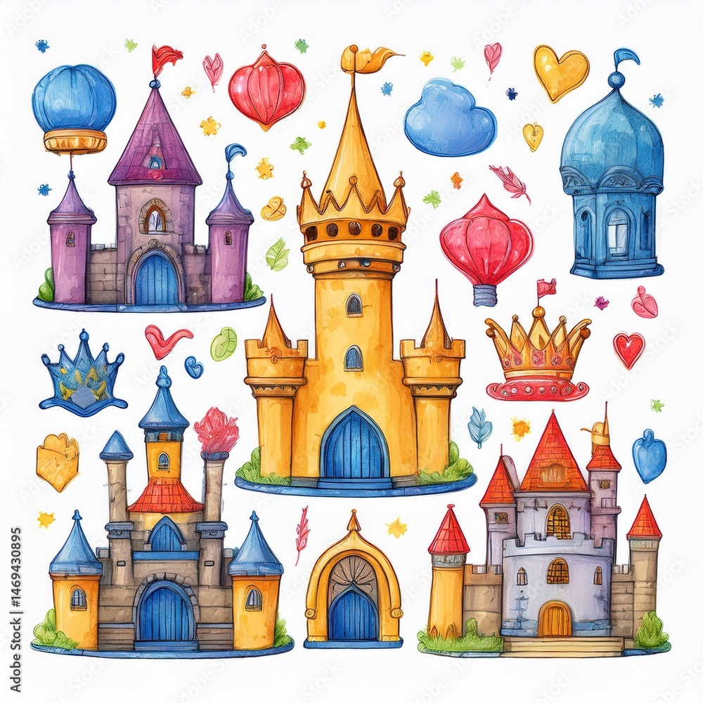 vector illustration of castle