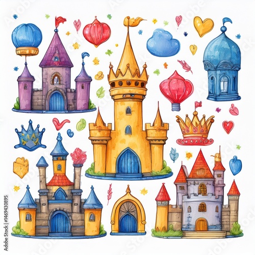 Obraz na płótnie vector illustration of castle w salonie