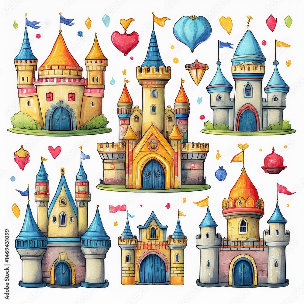 vector illustration of castle