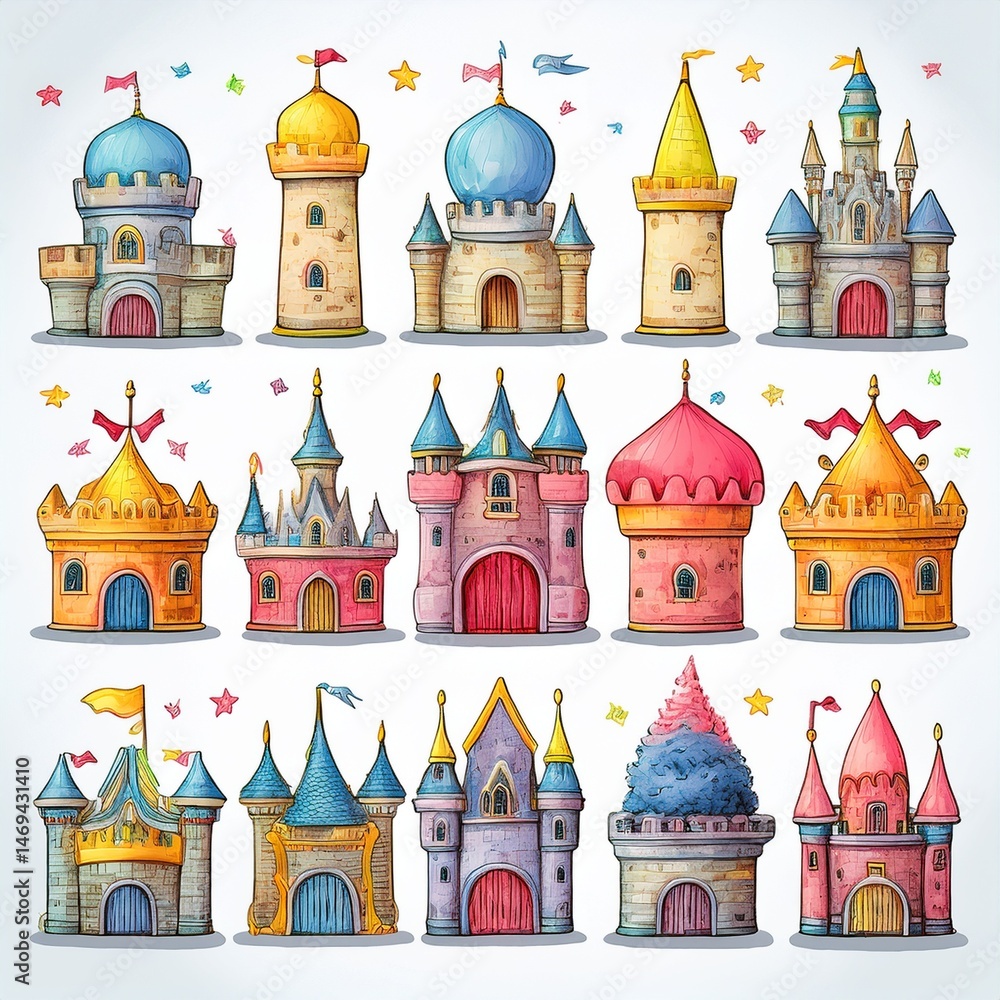 vector illustration of castle