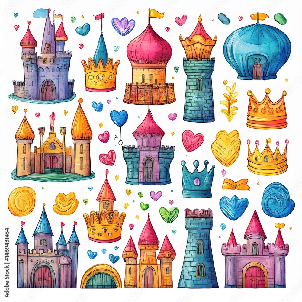 vector illustration of castle