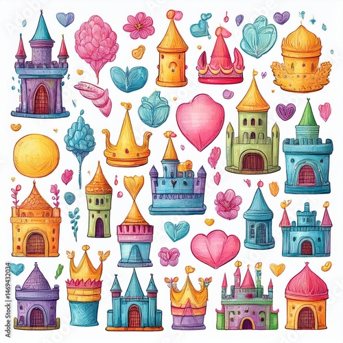 vector illustration of castle