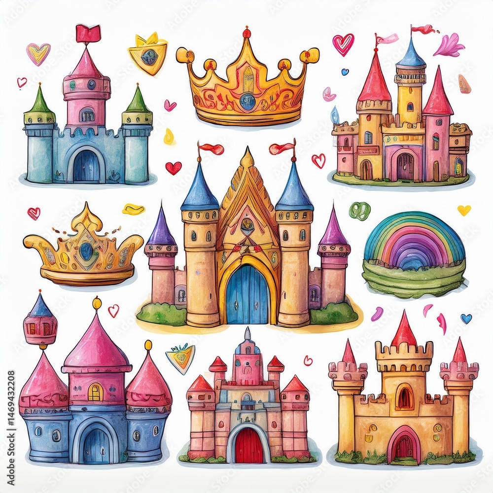 vector illustration of castle