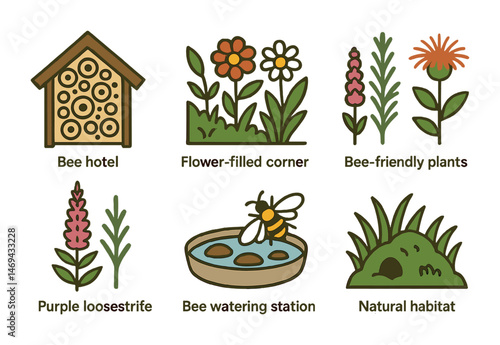 Gardening and nature icons set – flat, filled, eco-friendly and outdoor symbols