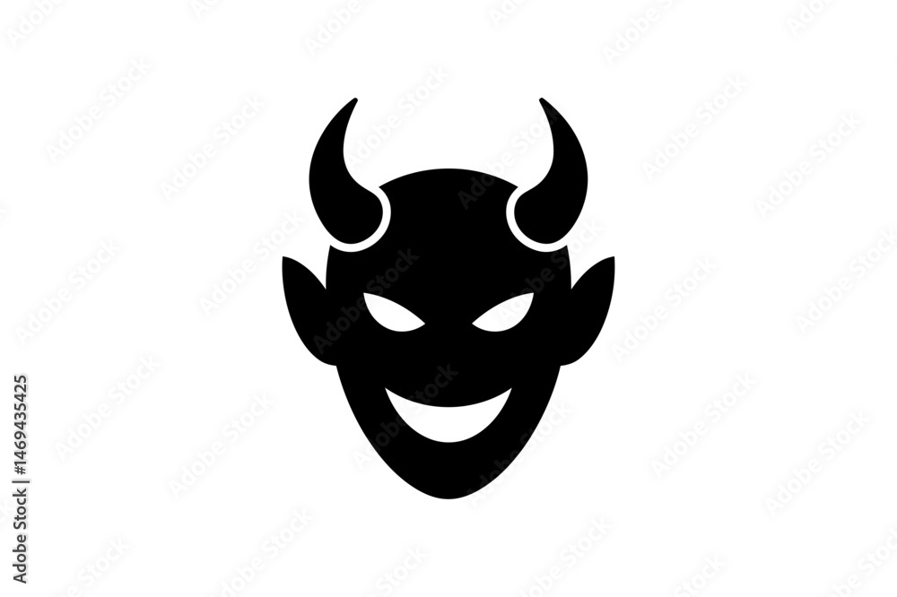 Devil face halloween evil monster scary graphic art Devil face halloween evil monster scary graphic art