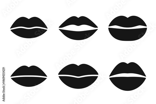 Lips shapes vector illustration beauty fashion