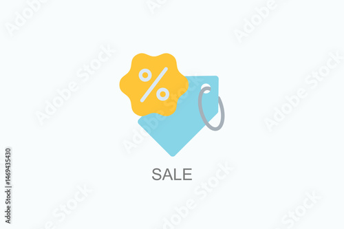 Sale Icon Or Logo Isolated Vector Illustration