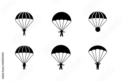 Parachuting skydiving vector illustration design