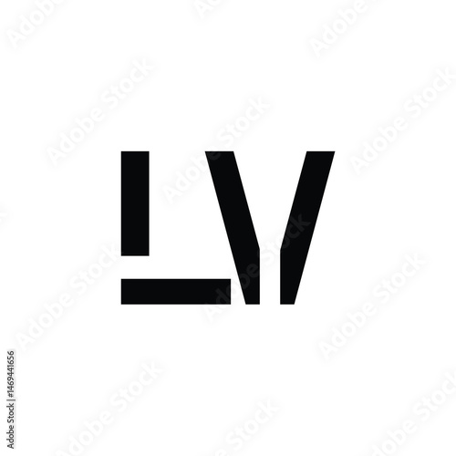 LV monogram logo design letter text name symbol monochrome logotype alphabet character simple logo