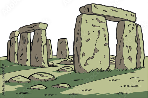 21 large stones, ancient monumental architecture, neolithic monument, massive stone structures, mysterious megalithic site, weathered stone formations, prehistoric landmark, iconic british landmark, i