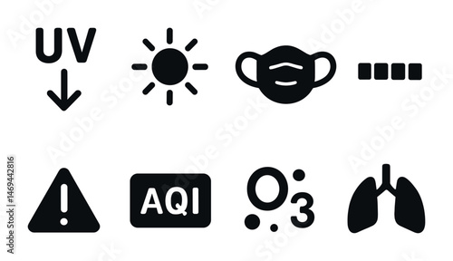 Protective health icons for environmental awareness and safety design
