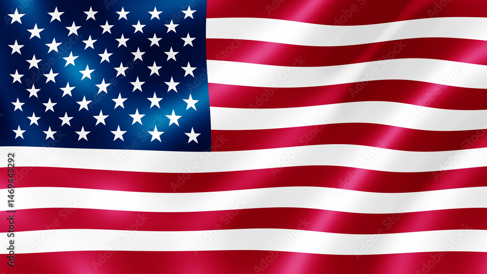 American flag waving, symbol of united states American flag waving, symbol of united states