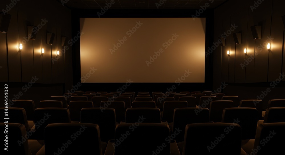 Fototapeta premium Empty movie theatre interior