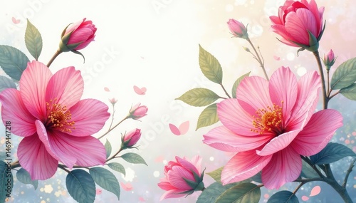 Wallpaper Mural Delicate watercolor blooms, interwoven seamlessly , summer, pretty, floral wallpaper Torontodigital.ca