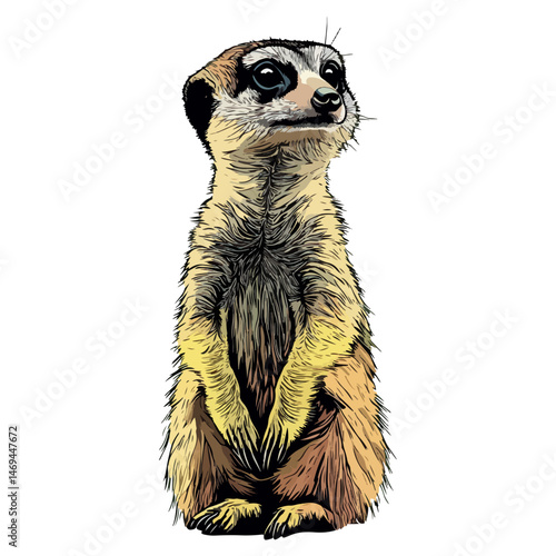 meerkat, animal, vector, transparent background, cute, mammal, wildlife, zoo, small, nature, wild