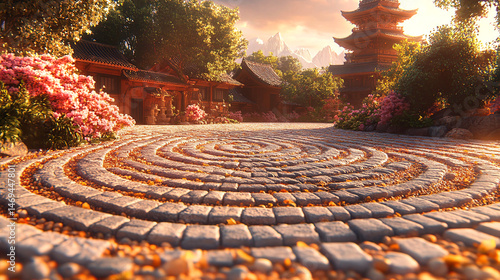 Beautiful Japanese stone garden