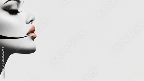 Wallpaper Mural Minimalist line art close-up of a manâ€™s face, clean continuous lines, modern vector aesthetics. Torontodigital.ca