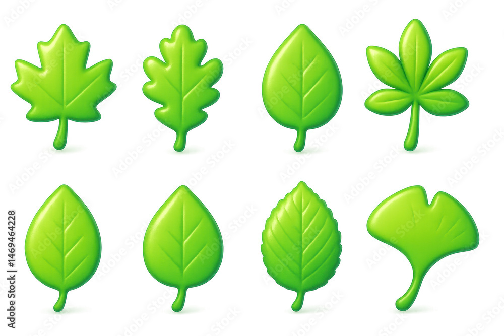3d leaf icon set – nature, y2k style, green, oak, maple, simple, art, graphic, retro, design. 3D icon set 3d leaf icon set – nature, y2k style, green, oak, maple, simple, art, graphic, retro, design. 3D icon set