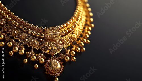Obraz na płótnie traditional Luxury Style gold jewellery ornaments w salonie