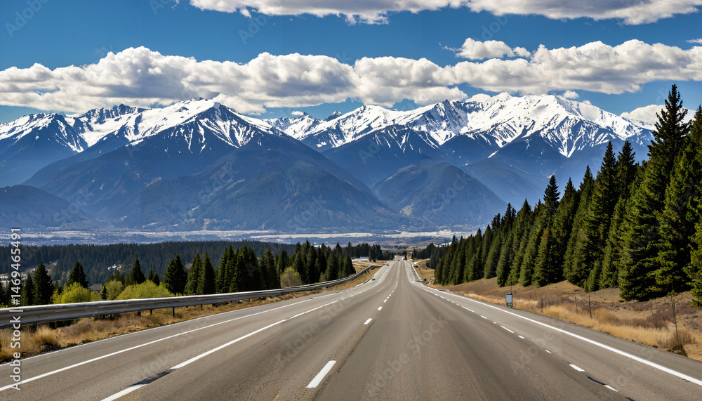 Fototapeta premium Le paysage majestueux de la route montagneuse