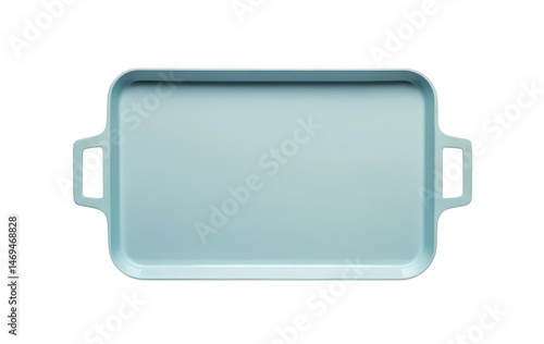 Elegant Teal Serving Tray: A stylish, top-down shot of a rectangular teal serving tray. This minimalist image is perfect for any project.
