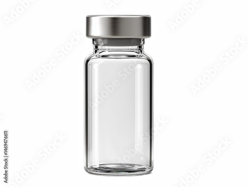 Clear Glass Vial with Metal Cap