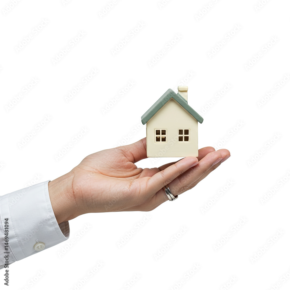 hand holding house hand holding house