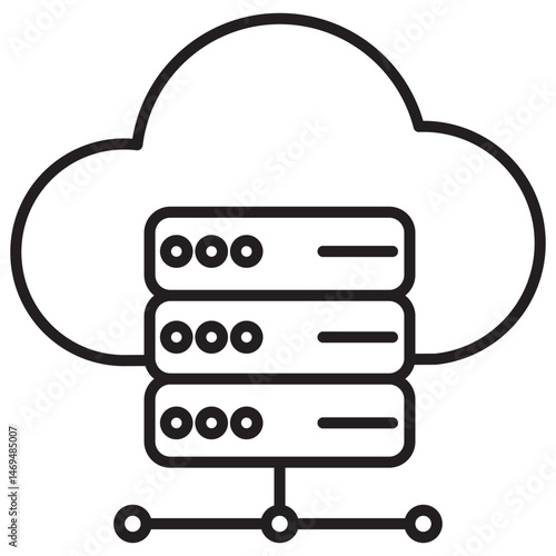 Hosting icon, Reliable Hosting Solutions, Secure and Scalable Hosting, cloud, sign, icon, vector