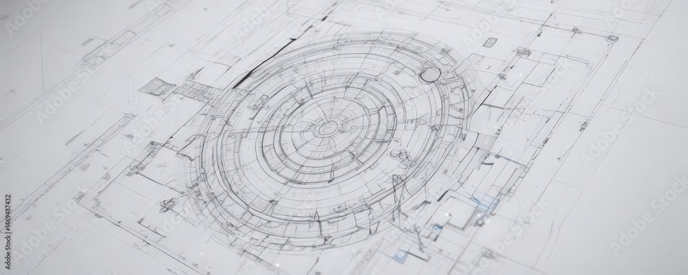 Technical drawing blueprint effect, white background, industrial, minimalist Technical drawing blueprint effect, white background, industrial, minimalist