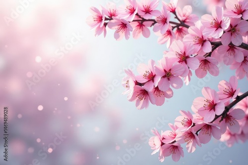 Intricate sakura branch pattern, varying shades of pink and white , pattern, floral pattern, bloom