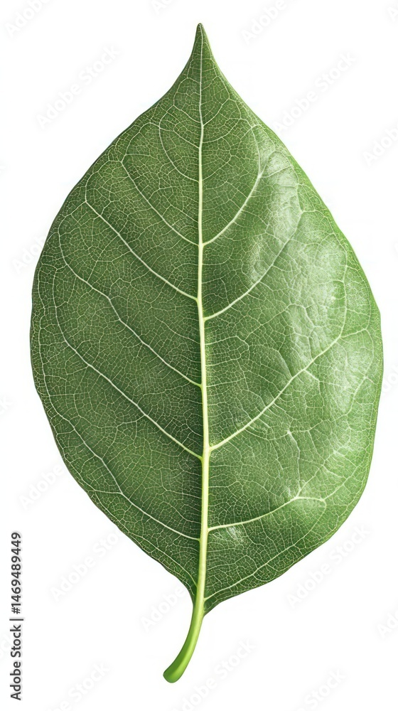 Obraz premium Nature Macro: Abstract Background of Green Leaf Texture with Vein Structure Detail