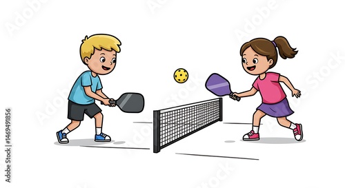 Pickleball Pals: A Sunny Showdown AI Generated