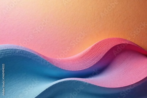 Subtle undulating curves, textured wallcovering, cream, light, calming