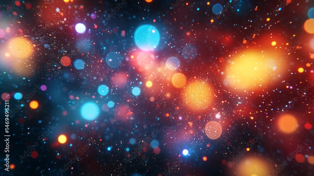 Soft Bokeh Abstract Background from Heavily Blurred Night City Lights Soft Bokeh Abstract Background from Heavily Blurred Night City Lights
