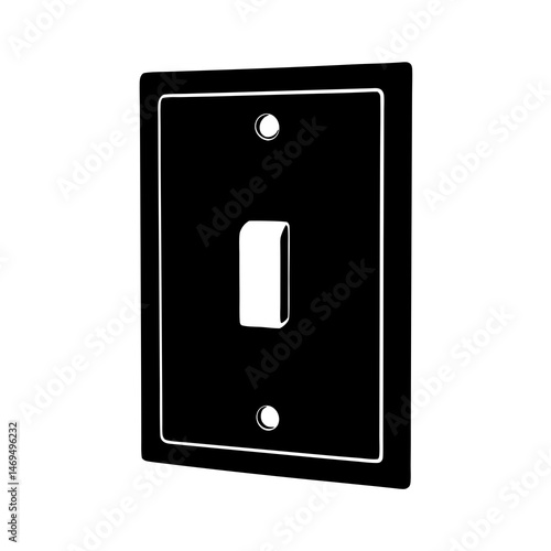 light switch on white background