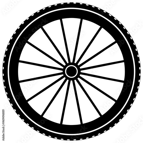 bicycle wheel vector illustration