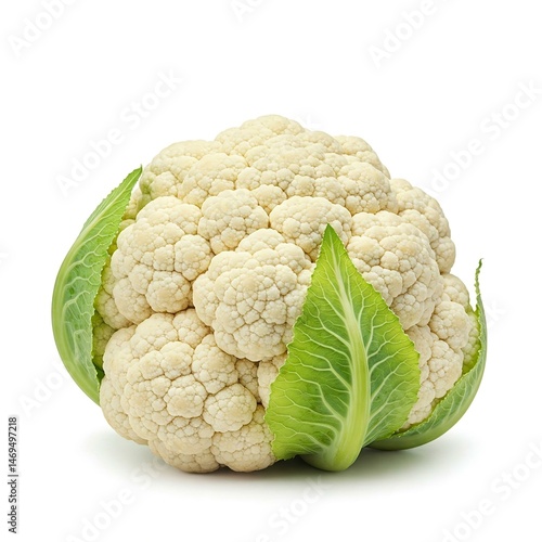 cauliflower on white background