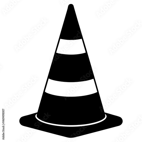 traffic cone silhouette on white background .svg