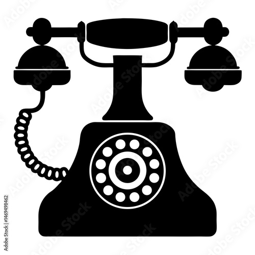 old phone isolated on white