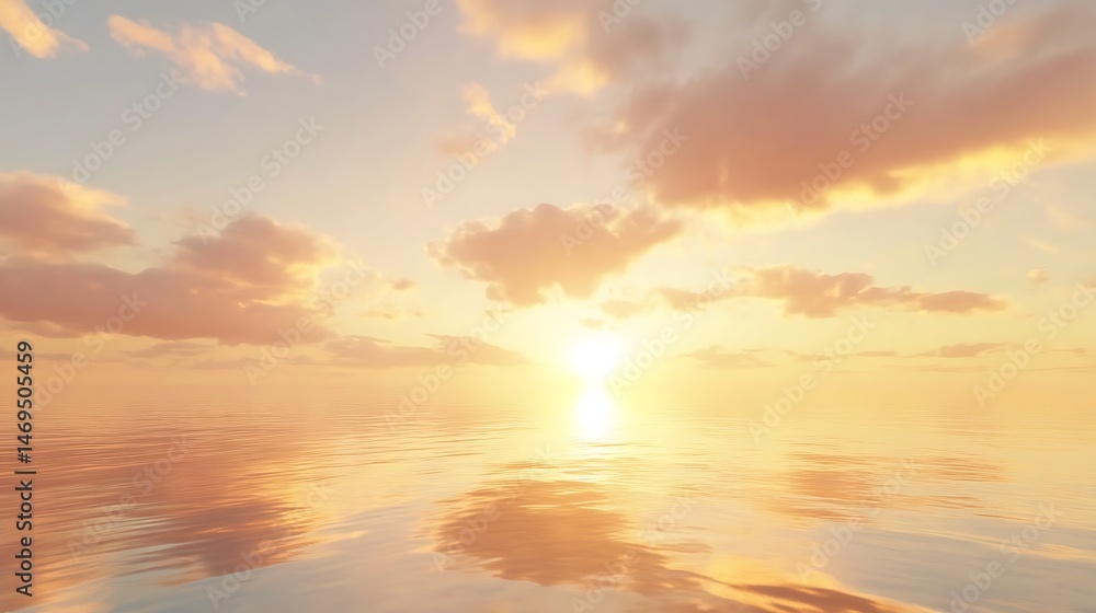 Fototapeta premium Calm Ocean Sunset Sky.